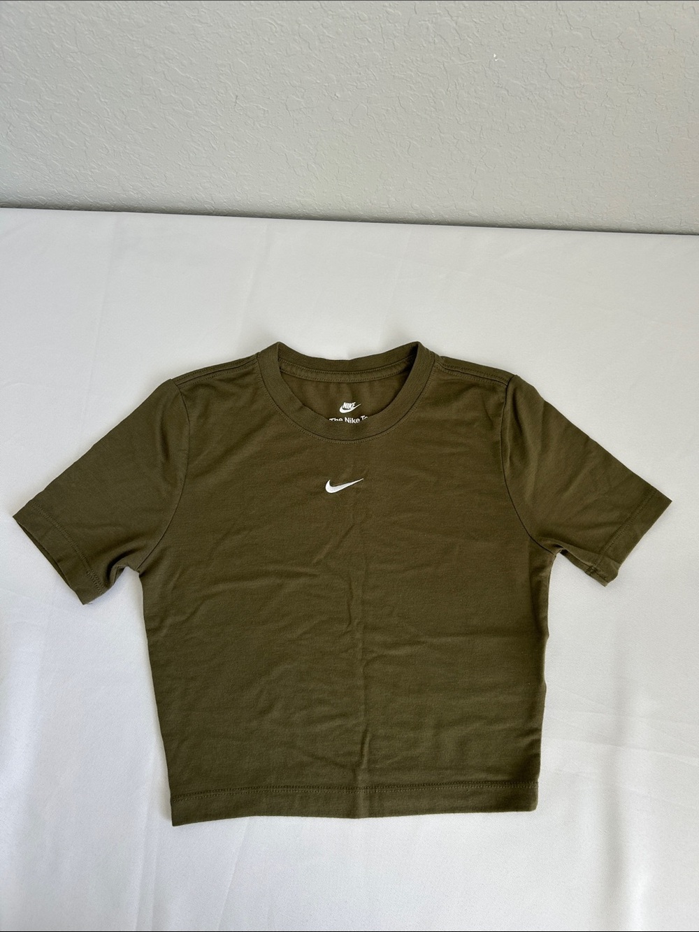 Nike Kids Olive Green Short-Sleeve Swoosh Tee
